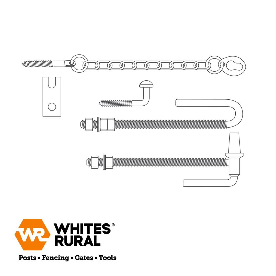 Whites Ring Latch Gate Fitting Set - Image 2