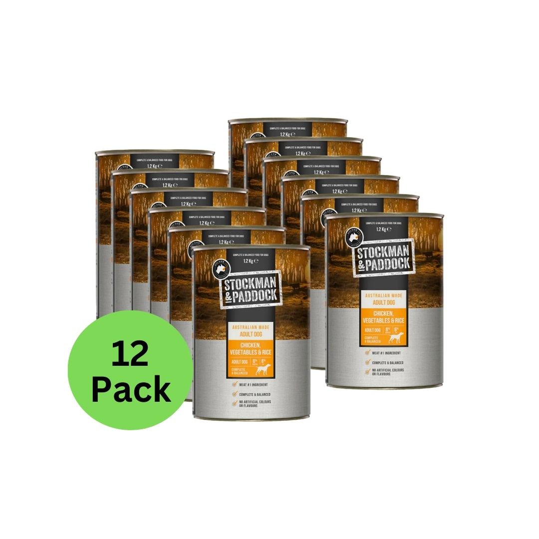 Stockman and Paddock Adult Dog Food Cans 700g x 12pk